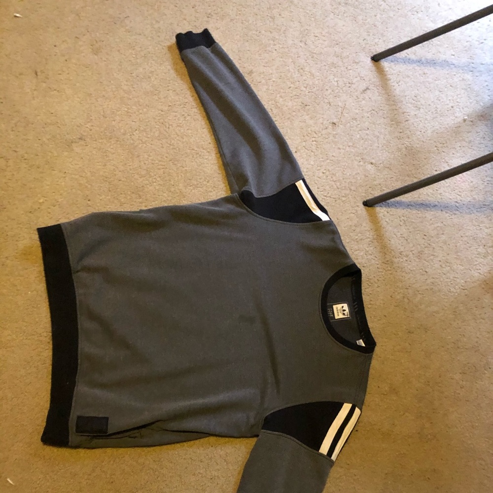 Gray Men's Adidas Athletic Crew Neck